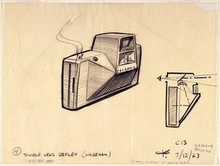 Drawing, Design for a Single Lens Reflex Camera (Wareham) for Polaroid