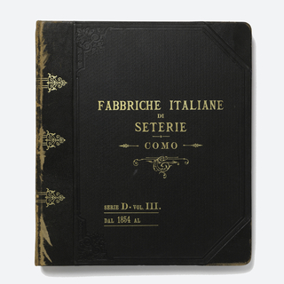 Sample Book, Fabbriche Italiane di Seterie, Como, Serie D Vol. III DAL 1854 AL 2 Lats Noir