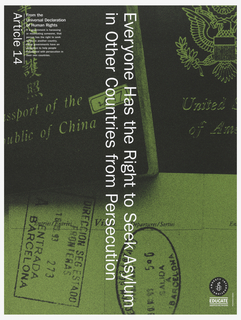 Poster, Article14: Everyone has the Right to Seek Asylum in Other Countries from Persecution