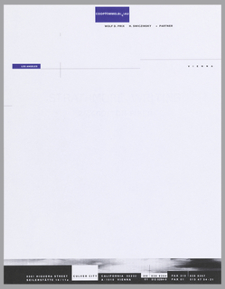 Letterhead, Coop Himmelblau Architects