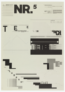 Poster, NR.5-Typographic Process, Typographis als < Malerei> [Typography as <Painting>], from the School of Design, Basel