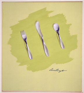 Drawing, Design for "Highlight / Pinch" Flatware, for John Hull Cutlers Corporation