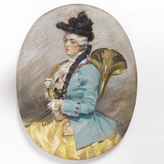 Drawing, Portrait of Sarah Cooper Hewitt in French Costume