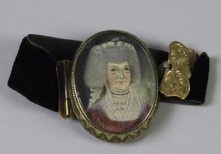 Portrait miniature set on a bracelet Portrait Miniature On Bracelet