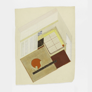 Drawing, Design for a Modern Bedroom/Living Room