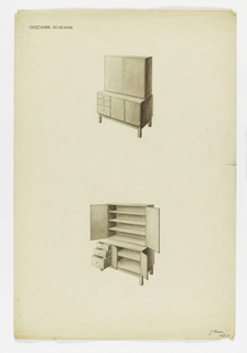Drawing, Design for a Modern High Boy Cabinet
