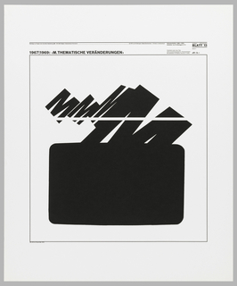 Poster, Beiträge zu Fragen der visuellen Gestaltung 26, Blatt 13 from the portfolio Dokumentation 1960—1970, Arbeiten von W. Weingart