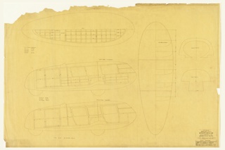 Drawing, Dymaxion Car (Car #C-2), Body Framing, Plan, and Elevation