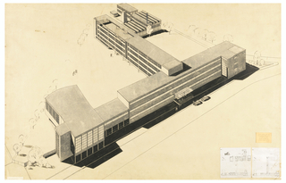 Print, Design for a Professional School, Hagen, Westphalia, Germany