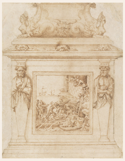 Drawing, Design for the Base of the Monument to Andrea Doria
