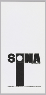 Letterhead, SONA The Golden One, 11 East 55th Street, New York, NY