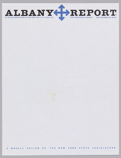 Letterhead, Albany Report, Inc., New York, NY
