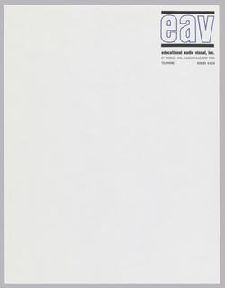 Letterhead, Educational Audio Visual, Inc., Pleasantville, NY