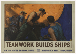 Poster, Teamwork Builds Ships