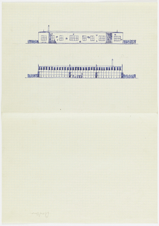 Drawing, Stockerau Skizzen (Stockerau Sketches - Two Façade Elevations)