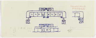 Drawing, Volksschule Stockerau (Stockerau Primary School - Floor Plans)