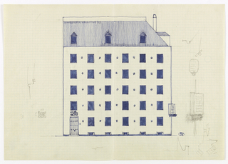 Drawing, Haus Heiligenstädterstr. (Façade Elevation)