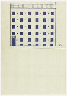 Drawing, Haus Heiligenstädterstr. (Façade Elevation)