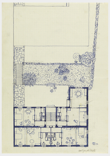 Drawing, Haus Heiligenstädterstr. (Floor Plan and Garden)