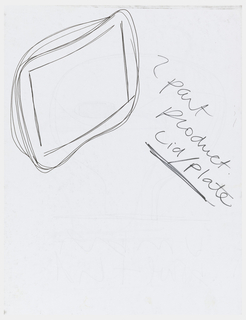 Sketchbook, Sketchbook with Designs for Tableware, Music Equipment and Other Products