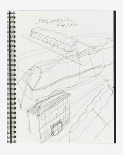 Sketchbook, Page 6, Sketchbook with Designs for Semiramis Hotel, Athens, Greece and Other Objects
