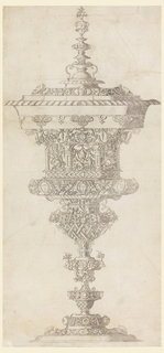 Print, Standing Cup with Cover, from "Novum opus cratero graphicum..."