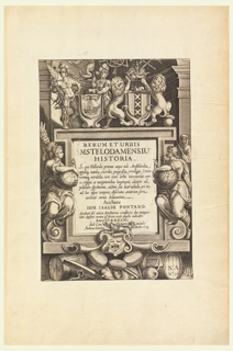 Print, Title page, "Rerum et Urbis Mstelodamensiu Historia..."