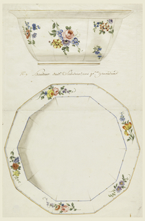 Drawing, Design for a Painted Porcelain Salad Bowl