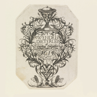 Print, Title plate, from Die Folge der phantastichen Scmucksträße (Suite of Fantastic Ornamental Bouquets)