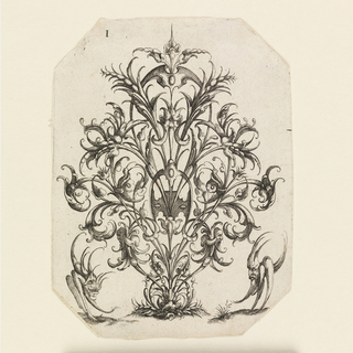 Print, Plate 1, from Die Folge der phantastichen Scmucksträße (Suite of Fantastic Ornamental Bouquets)