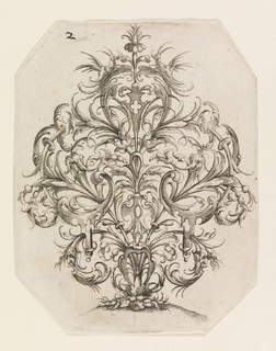 Print, Plate 2, from Die Folge der phantastischen Schmucksträße (Suite of Fantastic Ornamental Bouquets)