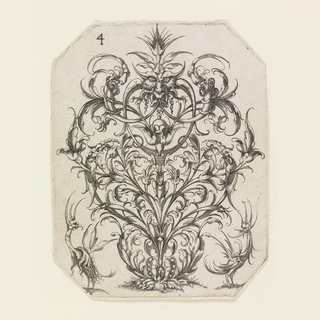 Print, Plate 4, from Die Folge der phantastischen Schmucksträβe (Suite of Fantastic Ornamental Bouquets)