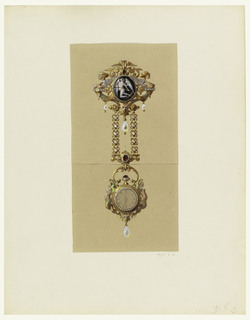 Drawing, Design for a Chatelaine with Watch