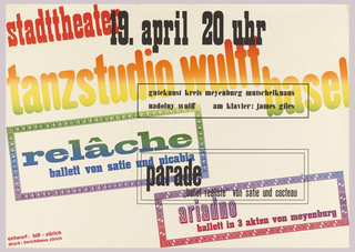 Poster, Tanzstudio Wulff