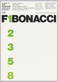 Poster, IBM / A series of five exhibitions / Fibonacci