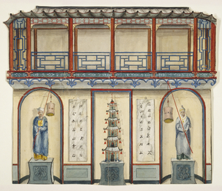Drawing, Design for the West Wall of the Entrance Hall, Royal Pavilion at Brighton