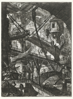 Print, The Drawbridge, plate VII from the series Carceri d'Invenzione