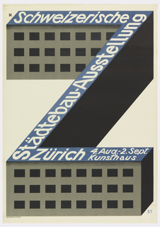 Poster, Schweizerische Stadtbau-Ausstellung (Swiss Urban Planning Exhibit)