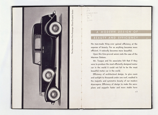 Book Illustration, The Marmon Sixteen From the Notes of the Designer, Walter Dorwin Teague; The Marmon Sixteen Five Passenger Close-Coupled Sedan