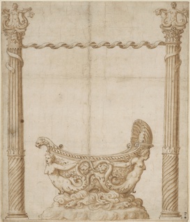 Drawing, Design for a Boat-Shaped Vessel, possibly intended as a Festival Float
