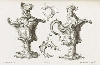 Print, Two Designs for Ewer-shaped Ornaments, Album of Ornament