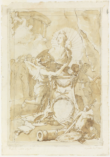 Drawing, Design for Dedication Page to Charles III of Spain and the Two Sicilies