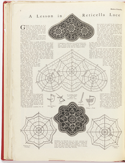 Magazine Page, The Modern Priscilla, vol. 35, no. 9; A Lesson in Reticella Lace