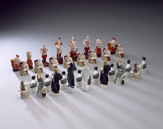 The Reds versus the Whites Chess Set