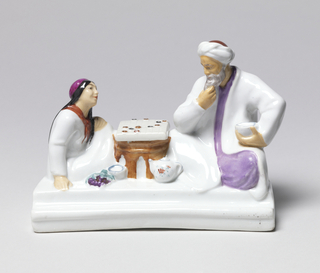 Inkstand with Chess Players Inkwell