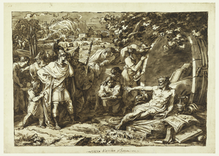 Drawing, Alexander the Great and Diogenes