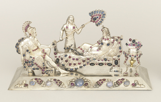 Jeweled Sculpture of Antony, Cleopatra, and Attendant Sculpture