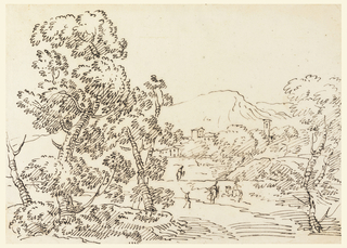 Drawing, Wooded Landscape
