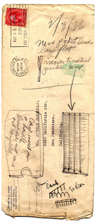 Sketch On Envelope For Pocket Brush (USA)