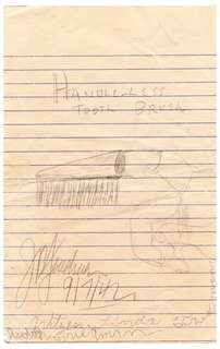 Sketch For Handle-less Toothbrush (USA)